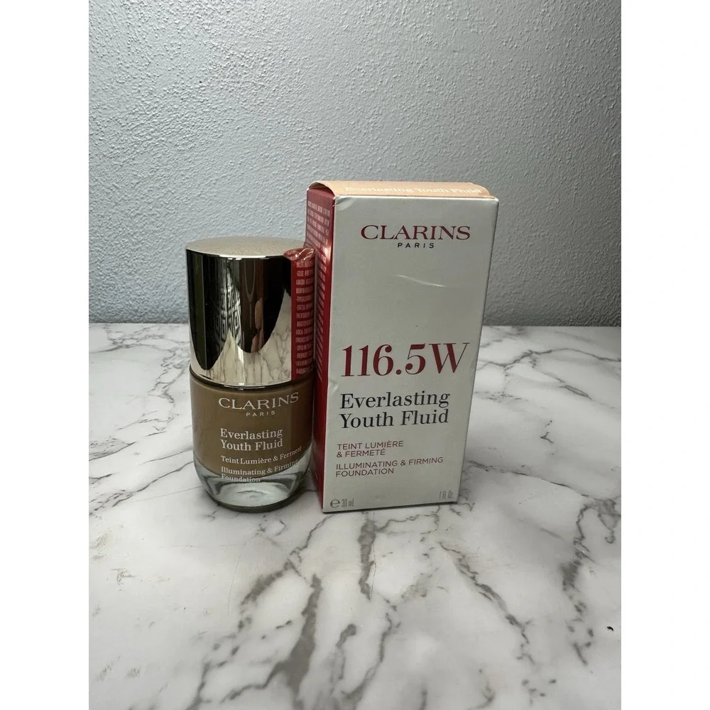 Clarins Everlasting‎ Youth Fluid Illuminating Firming Foundation 116.5W NEW 1oz